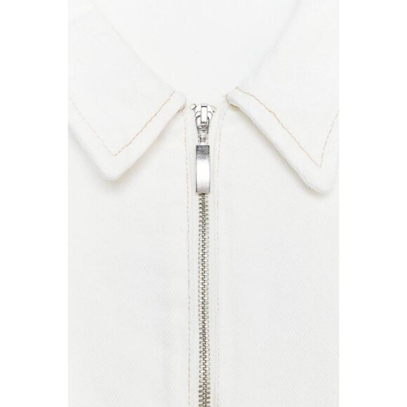 ZARA TOPSTITCHED WAISTCOAT WITH ELASTICATED HEM - Picture 8 of 8